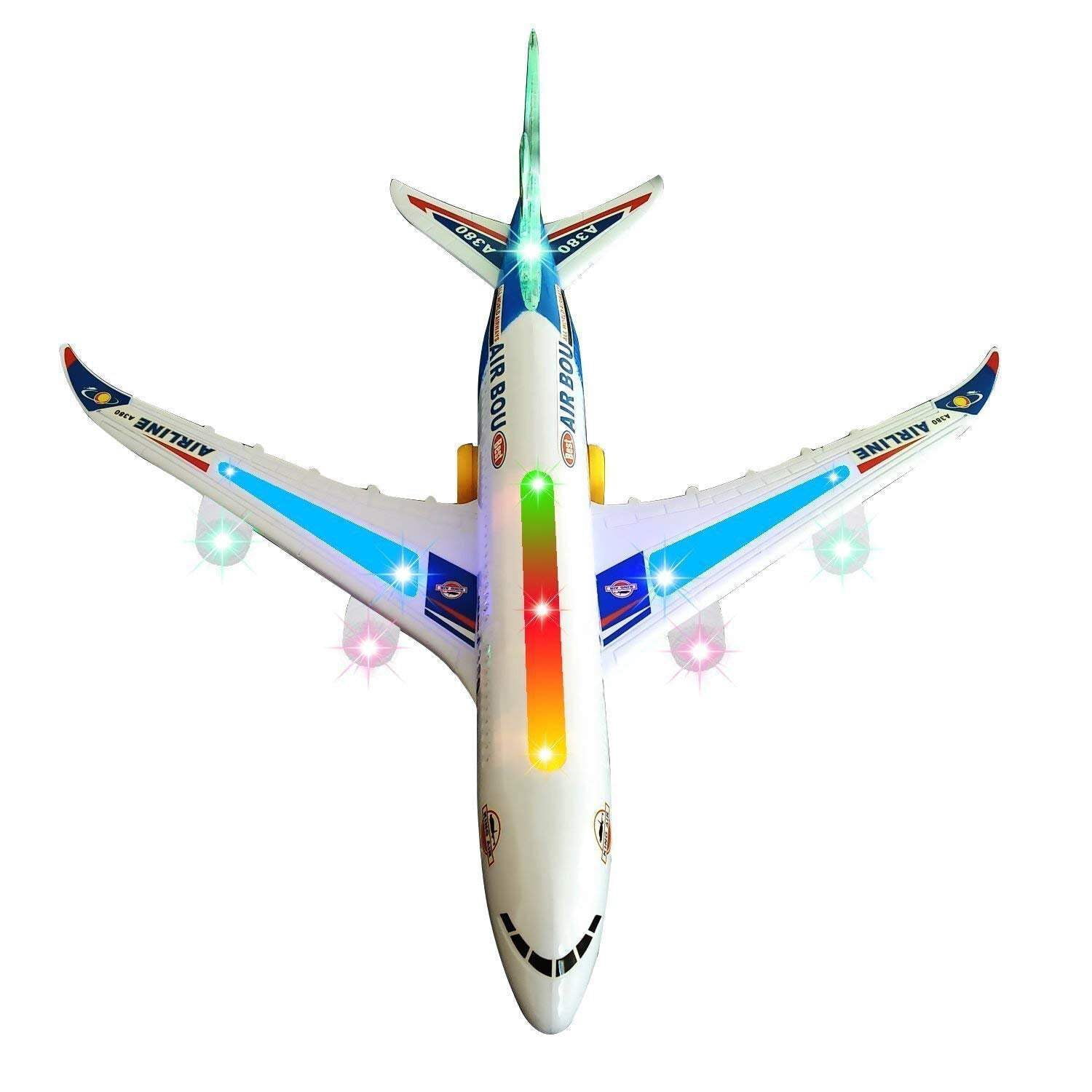 Airbus Plane With Flashing Lights and Sounds (Red)