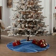 thumbnail image 4 of Lukts Sparkling With Blue Print Color Life Christmas Tree Skirt, Winter Holiday Tree Mat Decoration ,Can be Used as A Shawl-48", 4 of 6