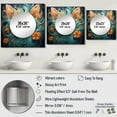 thumbnail image 4 of Designart "Enchanting Amber And Blue Feline With Blossoms I" Animals Cat Blue Large Square Mirror - Square Bedroom Mirror Printed Wall Decor - Children's Art Square Printed Wall Mirror Art, 4 of 5