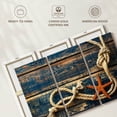thumbnail image 6 of Elephant Stock Marine Rope Knots Wall Art - Horizontal Multi Panel Canvas - Living Room Wall Decor - Nautical Multi Panel - Blue And Orange Decor - 38" x 24", 6 of 8