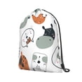 thumbnail image 2 of XMXT Unisex Drawstring Backpack for Women Men, Animal Head Line Drawing Waterproof Gym Bag String Bags for Shopping Sport Travel, m, 2 of 8