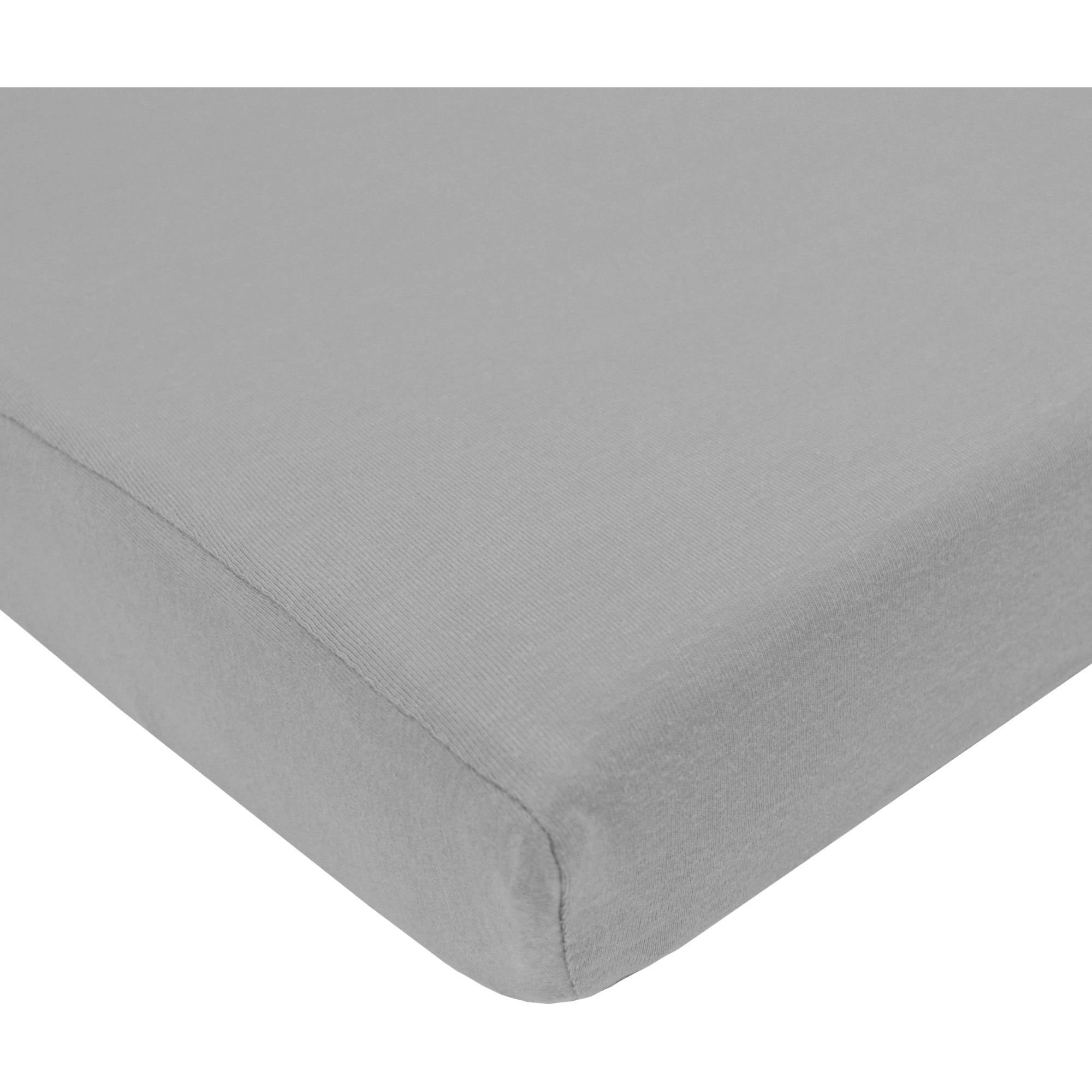 TL Care Supreme Jersey Knit Crib Sheet, Grey