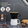 thumbnail image 2 of 2X de Filtro de Café, Gotero de Café de Cerámica Negro de una Sola , Soporte de de Filtro Reutilizable S, 2 of 4