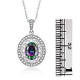 thumbnail image 5 of RYLOS Matching Jewelry Set Sterling Silver Princess Diana Inspired Ring & Pendant Necklace. Gemstone & Diamonds, 8X6MM Alexandrite June Birthstone; Size 5, 5 of 7