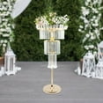 thumbnail image 2 of Wildnix Crystal Wedding Flower Stand with 4 Tiers, Clear Acrylic and Gold Base, &nbsp; Decoration for Wedding and Special Events, 2 of 7