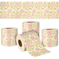 thumbnail image 1 of 4 rollos de servilletas de papel con estampado Floral, novedad, pañuelos de papel higiénico, toallas de mano, pañuelos navideños, rollo de papel, 1 of 8