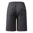 thumbnail image 5 of TOWED22 Womens Bermuda High Rise Shorts Knee Length Cotton Linen Drawstring Casual Shorts Athletic Jogger Workout Shorts(Dark Gray,XL), 5 of 6