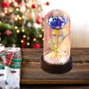 Rosa eterna: regalos para mujeres, cumpleaños, mamá. Rosa iluminada en cúpula de cristal. Regalos florales de rosa eterna para el Día de la Madre y San Valentín.