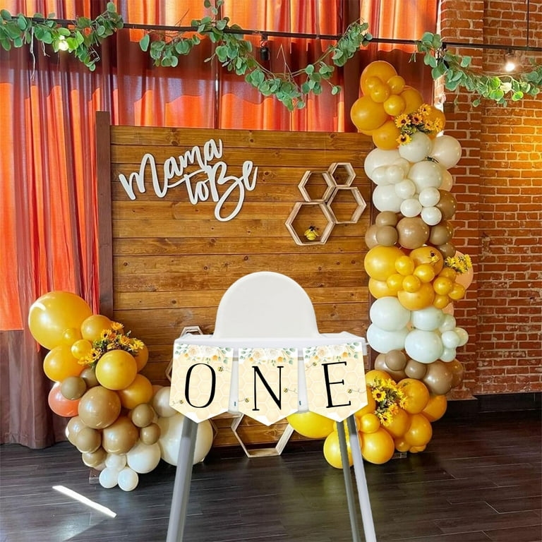 Sweet as Can Bee Backdrop Banner, Bee Theme Party Decoration, Polye