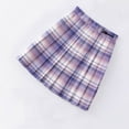 thumbnail image 2 of CHEEREAM Litter and Big Girl Pleated Plaid Skirt Elastic High Waisted Tennis Skirt School Uniform Mini Skirt for 8-14 Years, 2 of 4