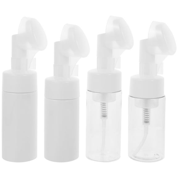 BESTYASH Cleansing Bottle With Brush Attached Plastic 4Pcs