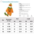 thumbnail image 3 of Conjunto de disfraz de calabaza para bebé, traje de Halloween para bebé con gorro y patuquitos, suave y cómodo, 3 of 9