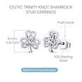 thumbnail image 6 of LeCalla 925 Sterling Silver Clover Knot Triangle Stud Earrings, 6 of 7