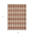 thumbnail image 3 of HomeRoots 577080 5 x 8 ft. Geometric Washable Indoor & Outdoor Rectangle Area Rug, Orange & Copper, 3 of 5