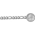 thumbnail image 2 of Savlano 925 Sterling Silver Italian Solid Figaro Link Chain Bracelet For Men & Women - Made in Italy Comes With Savlano Gift Box, 2 of 5
