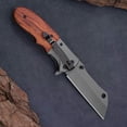 thumbnail image 2 of EDC Pocket Knife, Razor, Boning Knife, Sharp Blade, Multi-purpose Folding Knife, Interior Lock, Pocket Clip, Tactical Camping Gear, Men'S Gift, Wood Brown, 2 of 9