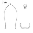 thumbnail image 4 of Uxcell 11.5 inch Lamp Harp Kit with Finial Lamp Shade Holder Chrome, 2 Set, 4 of 6