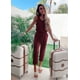thumbnail image 2 of Conjunto Deportivo PRETTYGARDEN para Mujer Sin Mangas con Cuello Redondo Vino M, 2 of 5