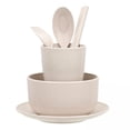 thumbnail image 1 of GROWTH TANK 3X 6x Wheat Straw Dinnerware Set Unbreakable Cups Plates for RV Toddlers Kids, 1 of 9