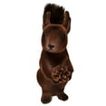 thumbnail image 2 of Ino Schaller Brown Flocked Squirrel Holding Pinecone German Figurine Germany, 2 of 3