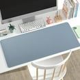 thumbnail image 4 of BAOQIN Leather Desk Pad Protector,&nbsp;31.5 X 15.7 X 0.1 Inches Non-Slip Desk Mat Large Mouse Pad for Desktop&nbsp;Aterproof Desk Writing Pad for Office and Home Sky Blue, 4 of 5