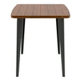 thumbnail image 4 of Furniture of America Brigg Rectangle Wood Dark Oak and Black Dining Table, 4 of 7