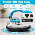 thumbnail image 3 of 12V Bumper Car Powered Ride on Toy for Kids with Seat Belt, Remote Control, Bluetooth, White, 3 of 7