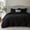 Black, variant on LANCO MODERN LIFESTYLE King Comforter Set, White Soft Prewashed Solid All Seasons Bedding, Luxury Fluffy 3 Pieces Bed Set, 1 Lightweight Comforter (104"x90") and 2 Pillow Shams (36"x20")