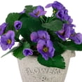 thumbnail image 5 of Northlight Pansy Artificial Floral Arrangement in "Flowers & Garden" Pot - 7" - Purple, 5 of 6