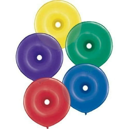 Gemstone Donuts - Geo Donut Shaped Radiant Jewel Assortment Qualatex Latex 16