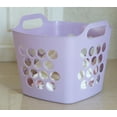 thumbnail image 5 of Flexible Plastic Carry Laundry Basket Holder Square Storage Hamper with Side Handles, Purple Set of 3, 5 of 6