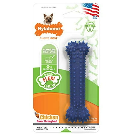 UPC: 0018214812784 | Nylabone Dental Chew Bone – Chicken Flavor Petite (1 Pack)