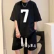 thumbnail image 5 of Conjunto de hombre con estampado de gofres, nuevo conjunto de camiseta y pantalones cortos de manga corta de moda de verano, conjunto deportivo de 2 piezas, conjunto de moda coreana, 5 of 5