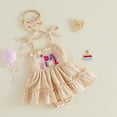 thumbnail image 4 of Karoyedx Baby Dresses Baby Girl 1st Birthday Clothes One Year Old Tulle Romper Sleeveless Bodysuit Cake Smash Outfits Light Yellow Size,12-18 Months, 4 of 7