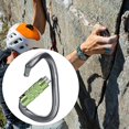 thumbnail image 1 of Mosquetón de escalada resistente con bloqueo automático, 25 kN, cierre giratorio en forma de D, para correa de perro de caza y accesorios para, 1 of 8