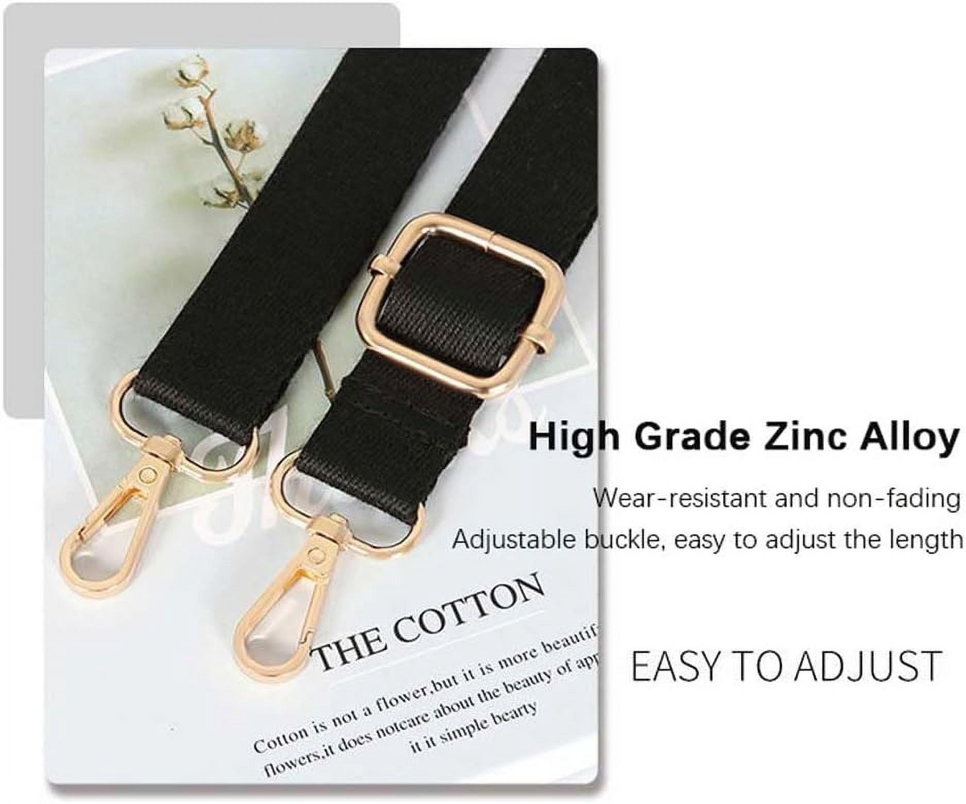 NANAHuang Wide Purse Strap Replacement Crossbody Bag Shoulder Straps Adjustable Belts (Color : Black, Size : Light Gold Lock)