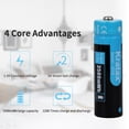 thumbnail image 3 of Kratax 12 Pack Rechargeable AAA Batteries, 1.5V Lithium Batteries AAA with 4-Slot Charger, 3 of 8