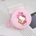 thumbnail image 3 of Monedero de felpa de Hello Kitty, Mini billetera redonda de dibujos animados, monedero de Anime con cremallera, lindas bolsas de dinero para niñas, regalo de fiesta de cumpleaños para niños, 3 of 5