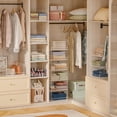 thumbnail image 4 of Huxidaja 6-Tier Stackable Closet Organizers, Foldable Iron Mesh Baskets for Clothes Storage, White, 4 of 8