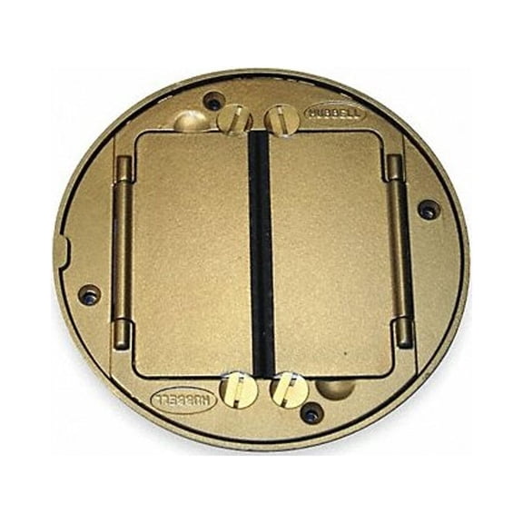 Hubbell Wiring Device-Kellems Floor Box Cover Tile Flange,Brass S1TFCBRS