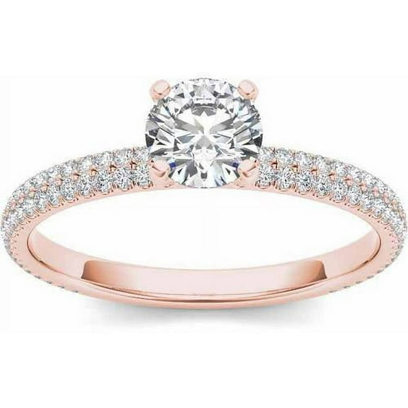 3/4 Carat T.W. Diamond Classic 14kt Rose Gold Engagement Ring