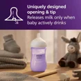 thumbnail image 3 of Philips Avent Natural Baby Bottle With Natural Response Nipple, Purple, 9oz 4pk, SCY903/34, 3 of 9