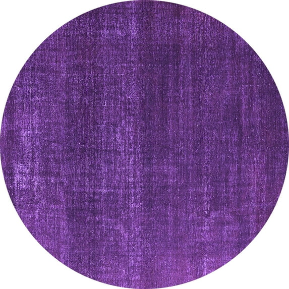 Ahgly Company Indoor Round Oriental Purple Industrial Area Rugs, 5' Round