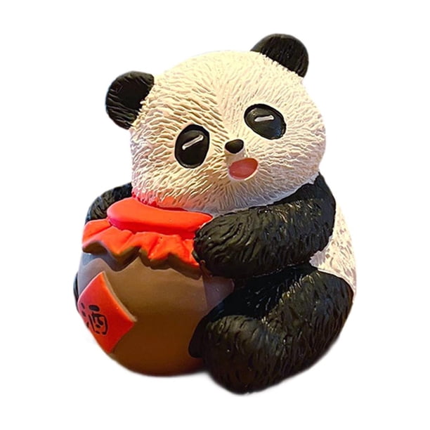 Figura de panda para decoración del salpicadero del coche, artesanías, adorno coleccionable para coche. Estilo E
