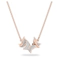 thumbnail image 1 of Collar Swarovski Lilia Butterfly chapado en oro rosa blanco, 1 of 3