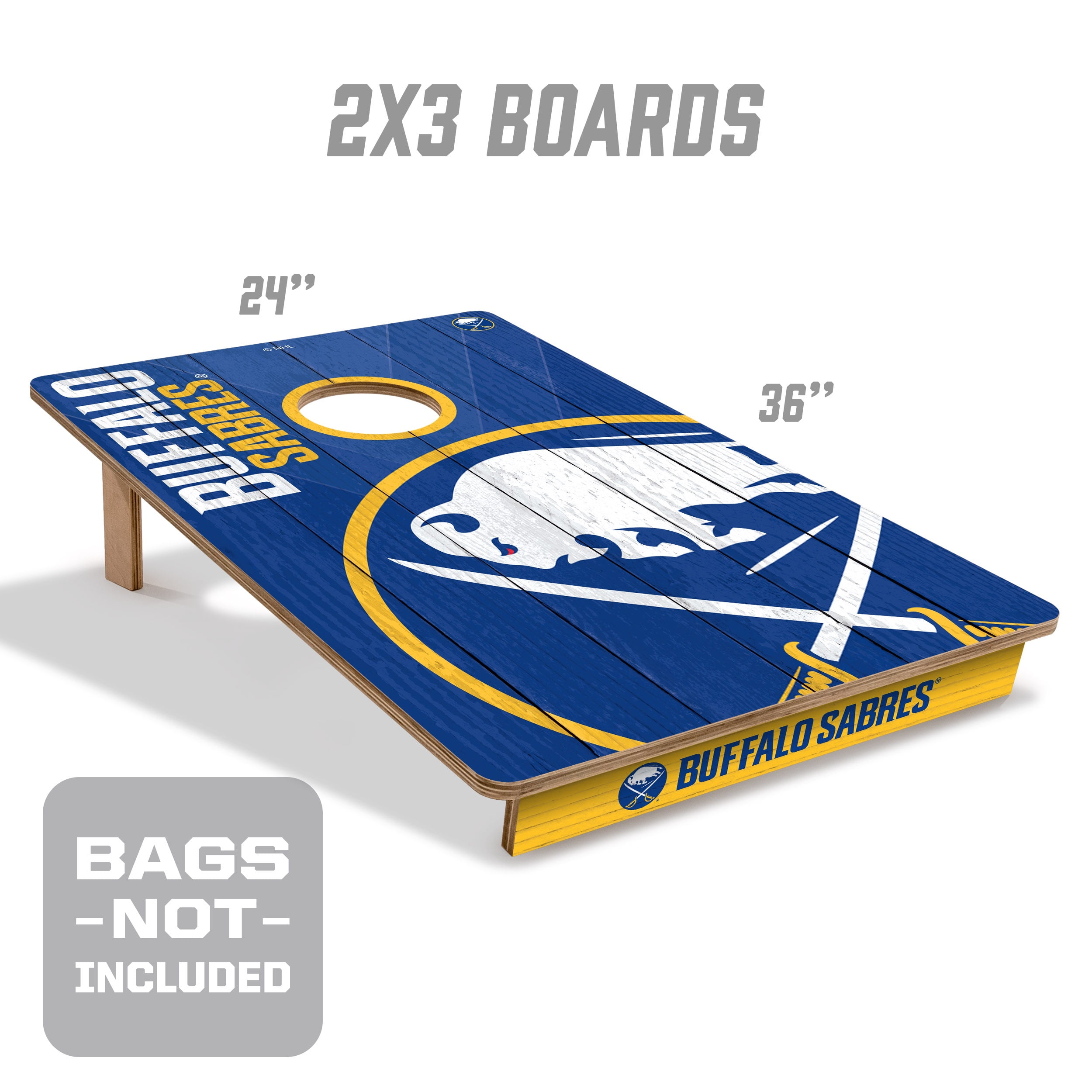 YouTheFan NHL Buffalo Sabres 2' x 3' Cornhole Game No Bags