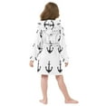 thumbnail image 7 of FORMRS Niños Bathrobe Unisex Hooded Robe Soft Plush Pajamas Sleepwear, Size 10-12T, Anchor Pattern, 7 of 7