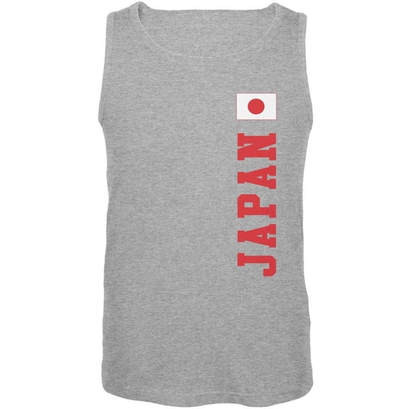World Cup Japan Heather Grey Adult Tank Top - Large