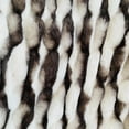 thumbnail image 3 of Plutus White Charcoal Snow Chinchilla Faux Fur Luxury Throw Blanket, 3 of 3