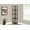 Espresso#0, variant on Display Shelves Bookshelf, Bookcase, Etagere, Corner, 4 Tier, 60"h, Office, Bedroom, Black Marble Look Laminate, Black Metal, Contemporary, Modern,Shelving Units